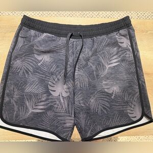 Men’s All in Motion Black and Gray Athletic Board-Shorts Style Short